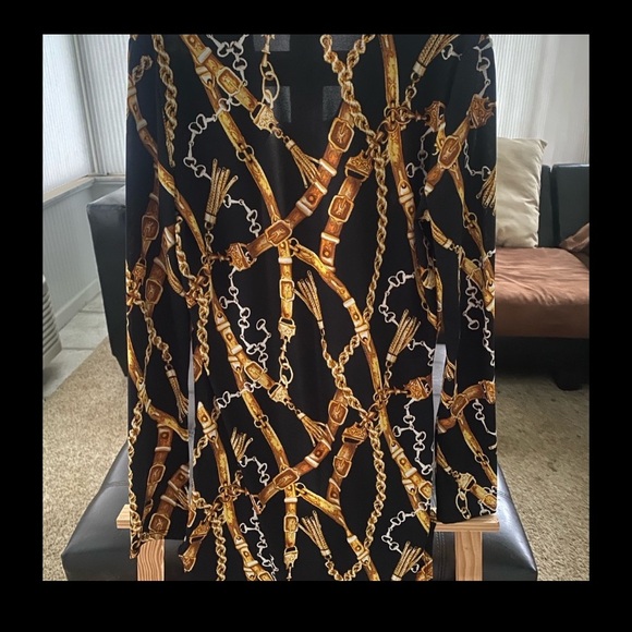 Fashion Nova Black and Gold Chain Mini Dress - Picture 6 of 6
